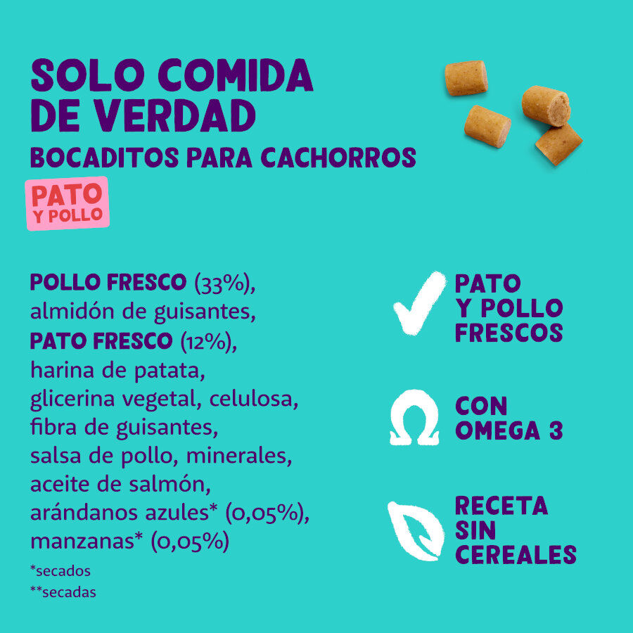 Edgard & Cooper Snacks Mini de Pato e Frango para cachorros  – Pack, , large image number null